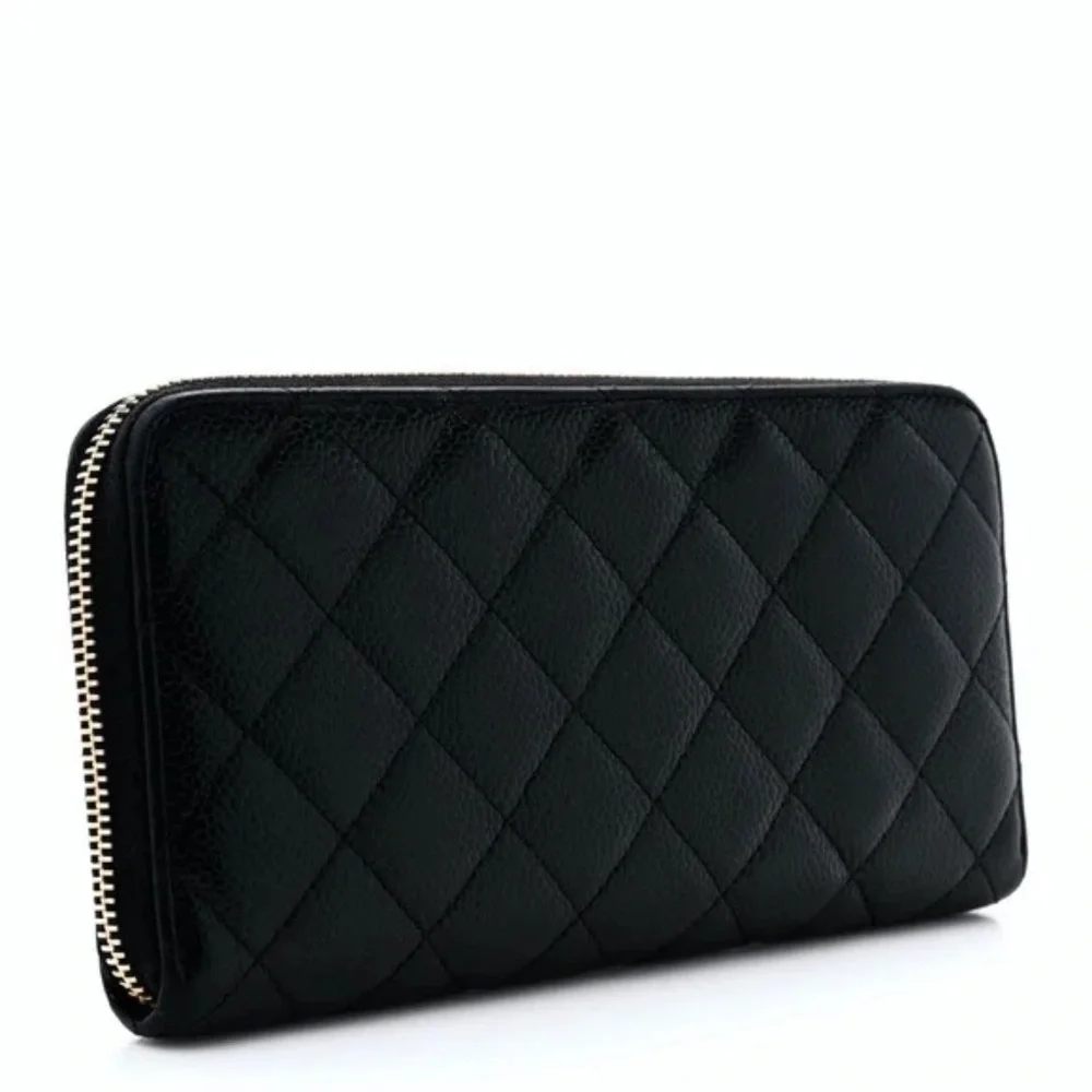 CHANEL Continental Caviar Zipped Wallet Noir - Picture 4 of 13